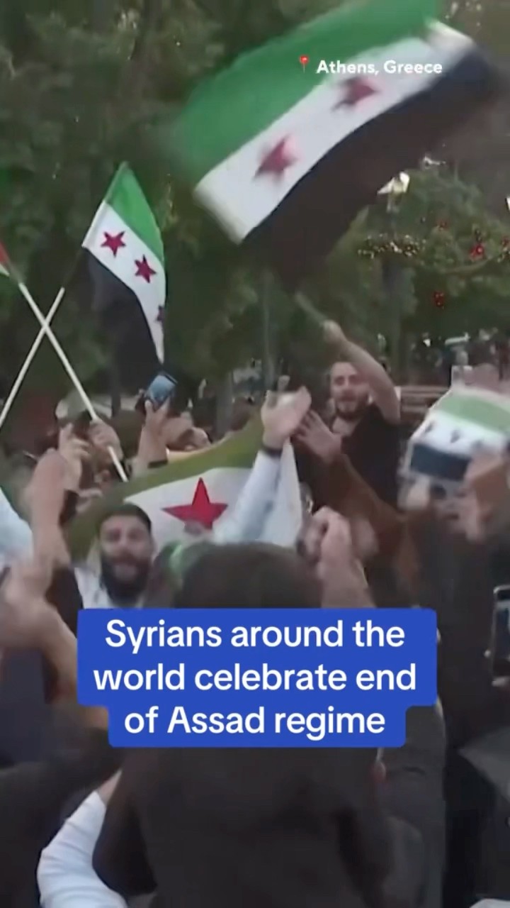 Syrians around the world celebrate end of Assad regime #shorts