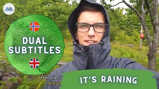 Dual Subtitles in Norwegian &amp; English #5 - Outside in the Rain | Learn Norwegian Naturally