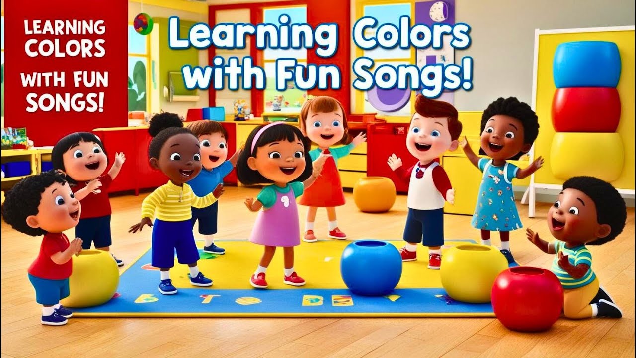 "Learn Colors with Fun Songs! 🎨 Kids Nursery Rhyme | Color Learning for ...