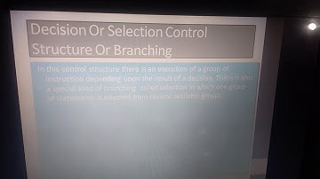What is decision control structure ,instruction ,decision control statements in C in hindi