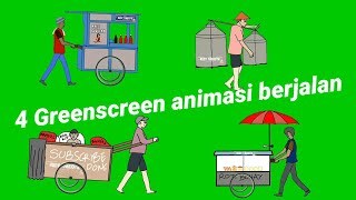 animasi green screen || mentahan greenscreen berjalan