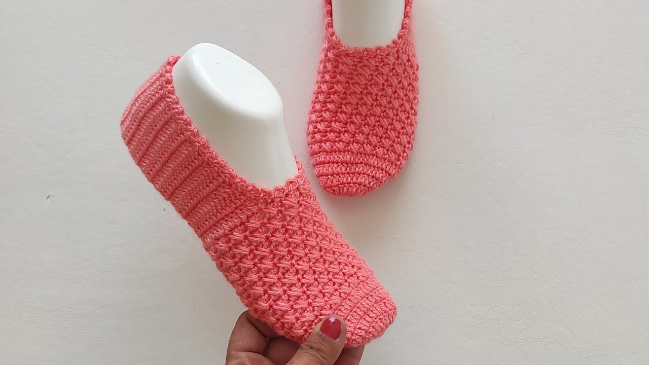Tığ işi çıtı pıtı patik modeli..very easy crochet slippers..