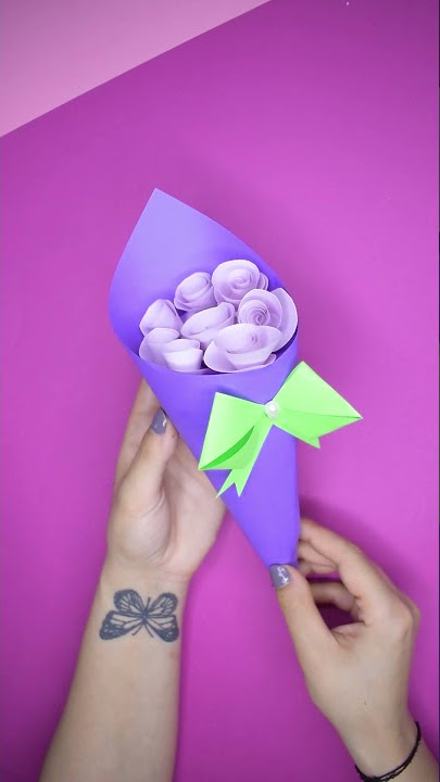 How To Make Paper Rose Flower Bouquet | DIY | Paper Craft