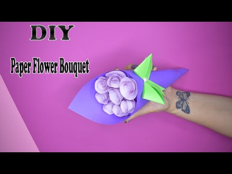 How To Make Paper Rose Flower Bouquet | Diy | Paper Craft