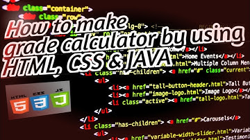 How to make grade calculator by using HTML & CSS