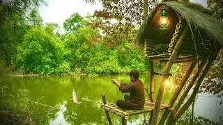 Solo Survival in the Jungle – Building Multiple Shelters and Finding Food Overnight