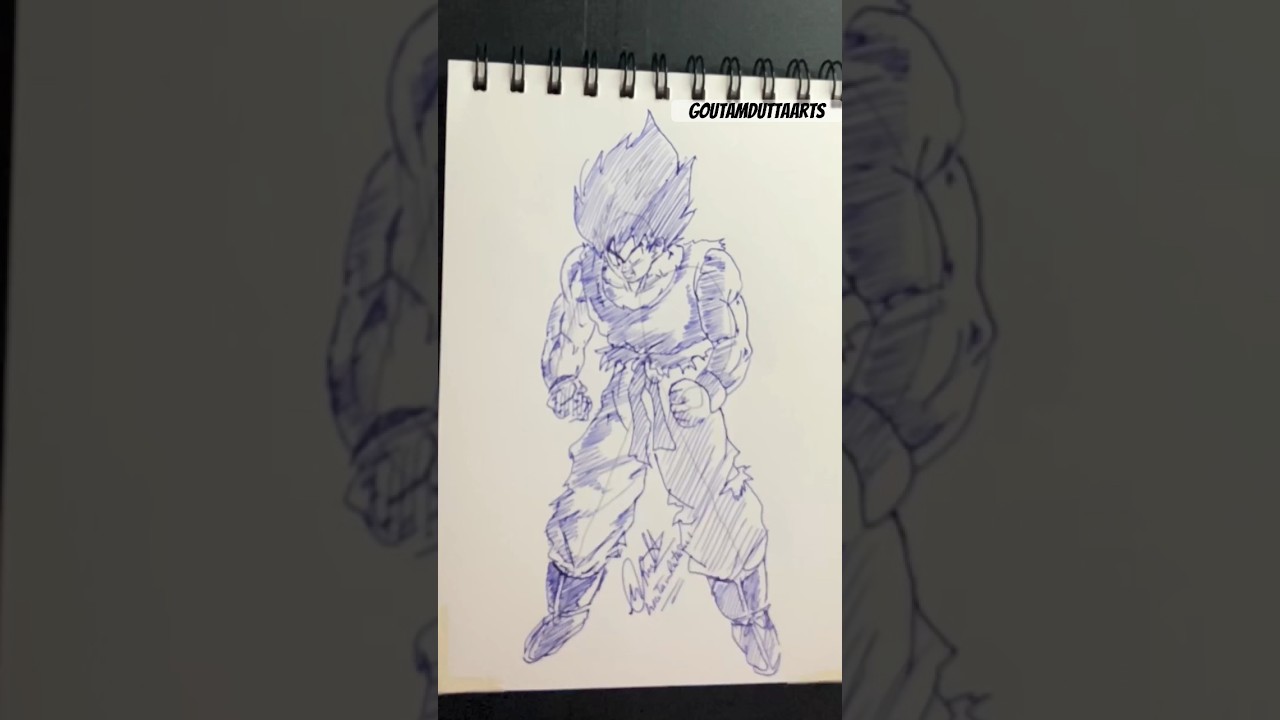 Speed drawing StickMan Son Goku ✨#shorts #anime #drawing #DRAGON