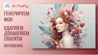 Тестируем AI Firefly в Photoshop (открываем глаза девушке, работаем с разным фоном и объектами) screenshot 4