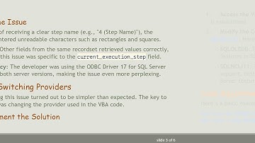 Resolving Unreadable Values Returned in VBA/ADO from SQL Server 2019