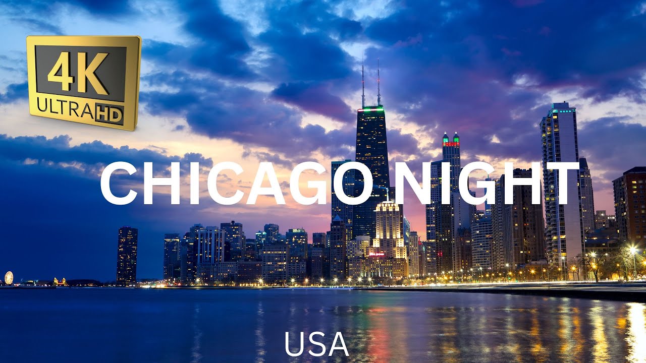 Chicago Night 4K | Drone Footage of Beautiful City
