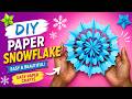 How to Make Snowflakes Out of Paper ❄️ 3D Snowflakes Cutting Tutorial | Easy Paper Crafts