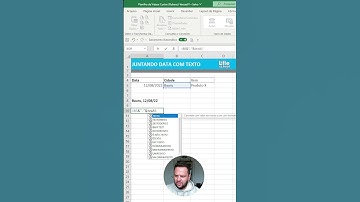 Como unir data com textos | Dicas de Excel #SHORTS