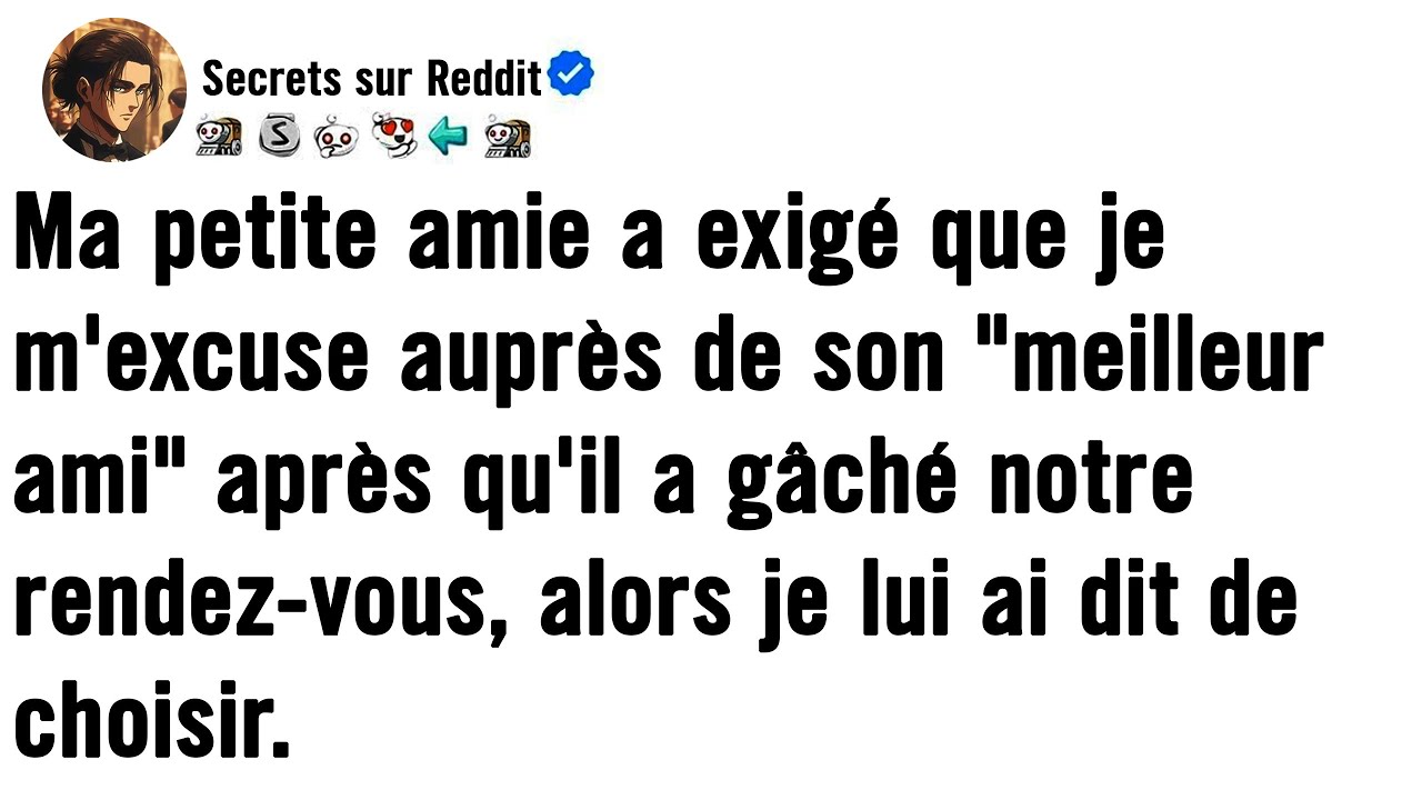 Ma copine a défendu son « meilleur ami » après qu'il a ruiné notre soirée — Alors je l'ai mise au pi