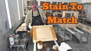 The Secret to Perfect Color Matching When Staining Cabinets #woodfinishing