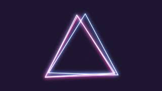 Неоновый треугольник ,футаж / background, futage neon triangle