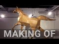 The making of low poly sculpture space horse