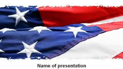 Proudly Soaring American Flag PowerPoint Template by PoweredTemplate.com