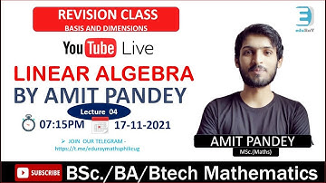 REVISION CLASS ON LINEAR ALGEBRA LEC-04| AMIT PANDEY SIR