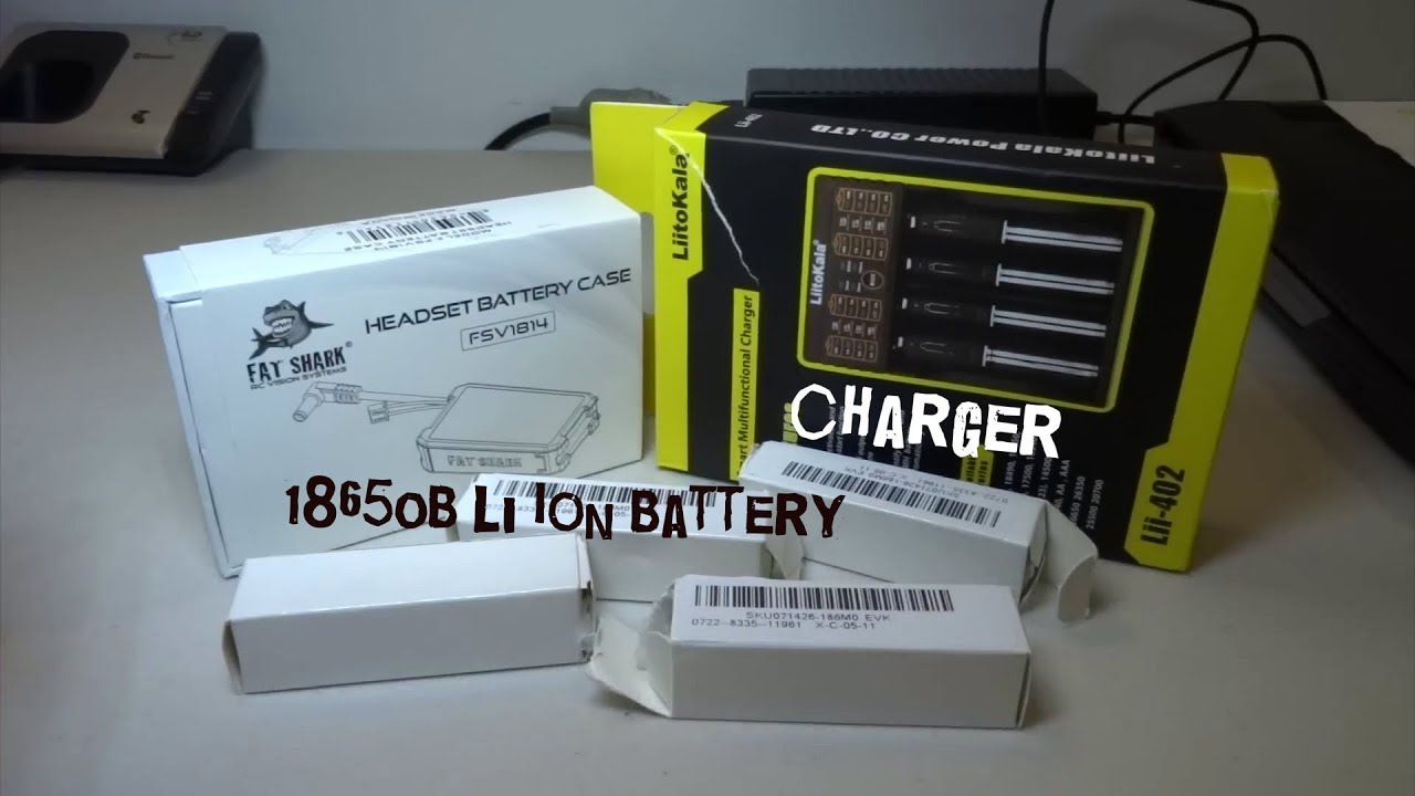 18650B 3400mah Li Ion Battery & LiitoKala Lii  USB Battery Charger - Fat Shark