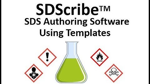 SDScribe - SDS Authoring Software -Using Templates