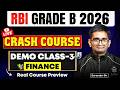 RBI Grade B 2026 Crash Course Demo Class for Finance | RBI Coaching Live Online Classes