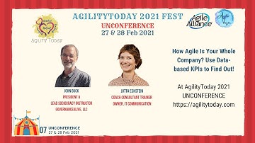 Agility Today 2021 : How Agile is your Whole Company Use Data based KPIs to find out