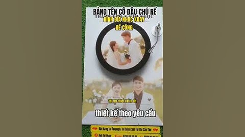 Địa Chỉ Làm Bảng Tên cdcr In Hình Cô Dâu Chú Rể Thật Đĩa Nhạc Xoay Tròn 3D 2023 | Thiệp Cưới Thi Thi