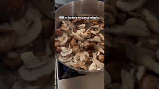 ASMR squeaky mushrooms #cookingasmr #cookingsounds