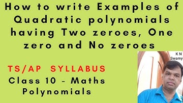 Examples of Quadratic polynomials having Two zeroes / One zero / No zeroes - An insight