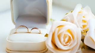 خلفيات للمونتاج بدون حقوق خاتم زواج خطوبة اعراس | two gold rings and white roses background