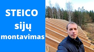 STEICO sijų montavimas | Stogas | Marijus Rudžionis