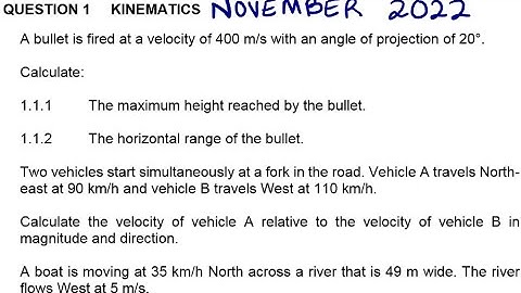 Engineering Science N4 Kinematics NOVEMBER 2022 | NATED ENGINEERING @mathszoneafricanmotives