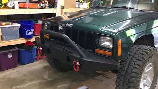 I retrofit a $200 jk winch bumper onto my xj cherokee by building own
brackets out of iron rock off roads diy frame tie-ins and some scrap
steel. l...