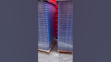 Stack Nest Containers Waiting for Shipping #importexportchina #plasticcrate #factory #wholesale