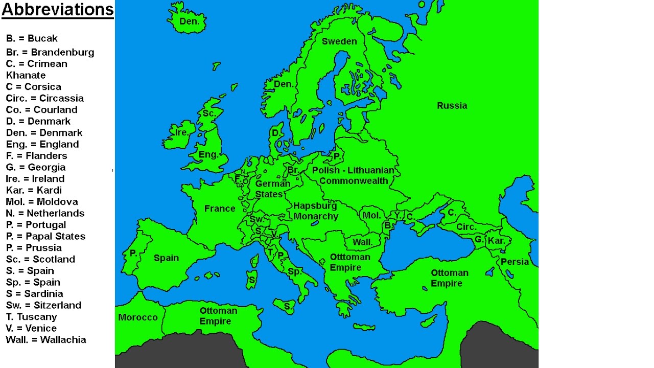 Карта мира 1700 года на русском языке