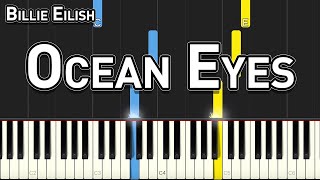 Billie Eilish - Ocean Eyes || Easy Piano Tutorial