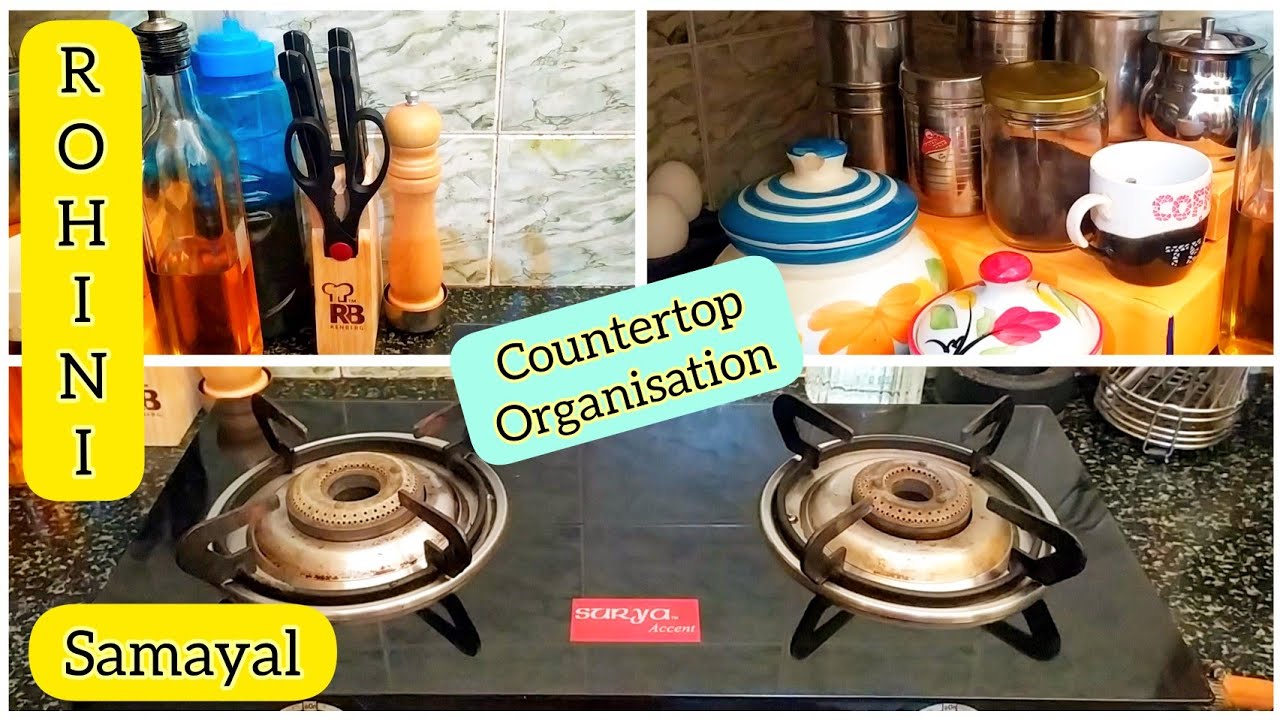 My Small Kitchen Countertop|Indian Kitchen Countertop Organisation in