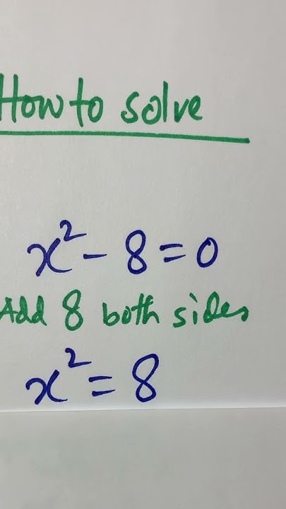 shortsviral math how To Solve X 2 8 0 YouTube shortsviral-math-how-to-solve-x-2-8-0-youtube