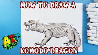 How to Draw a KOMODO DRAGON