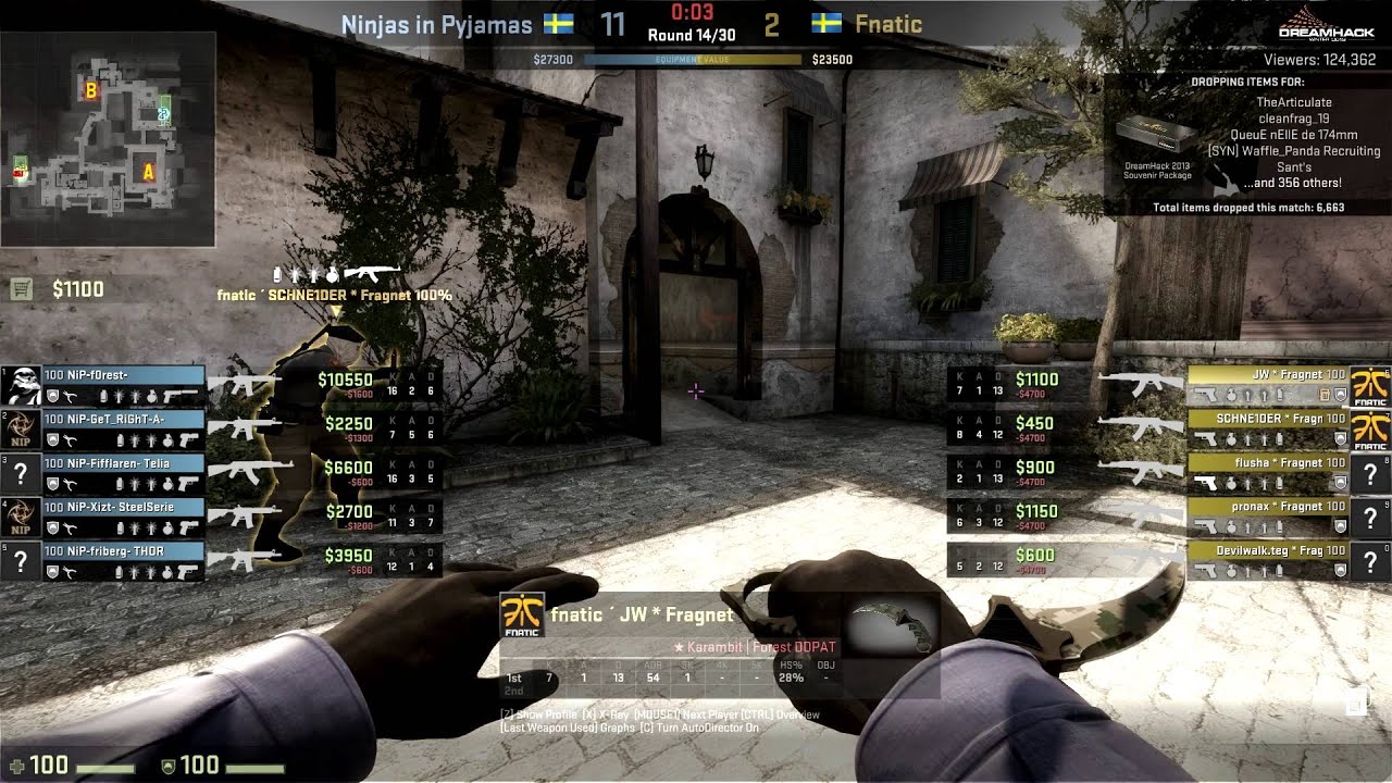 Ninjas In Pyjamas vs Fnatic Grand Finals Dreamhack Winter 2013 (game 2 - inferno)