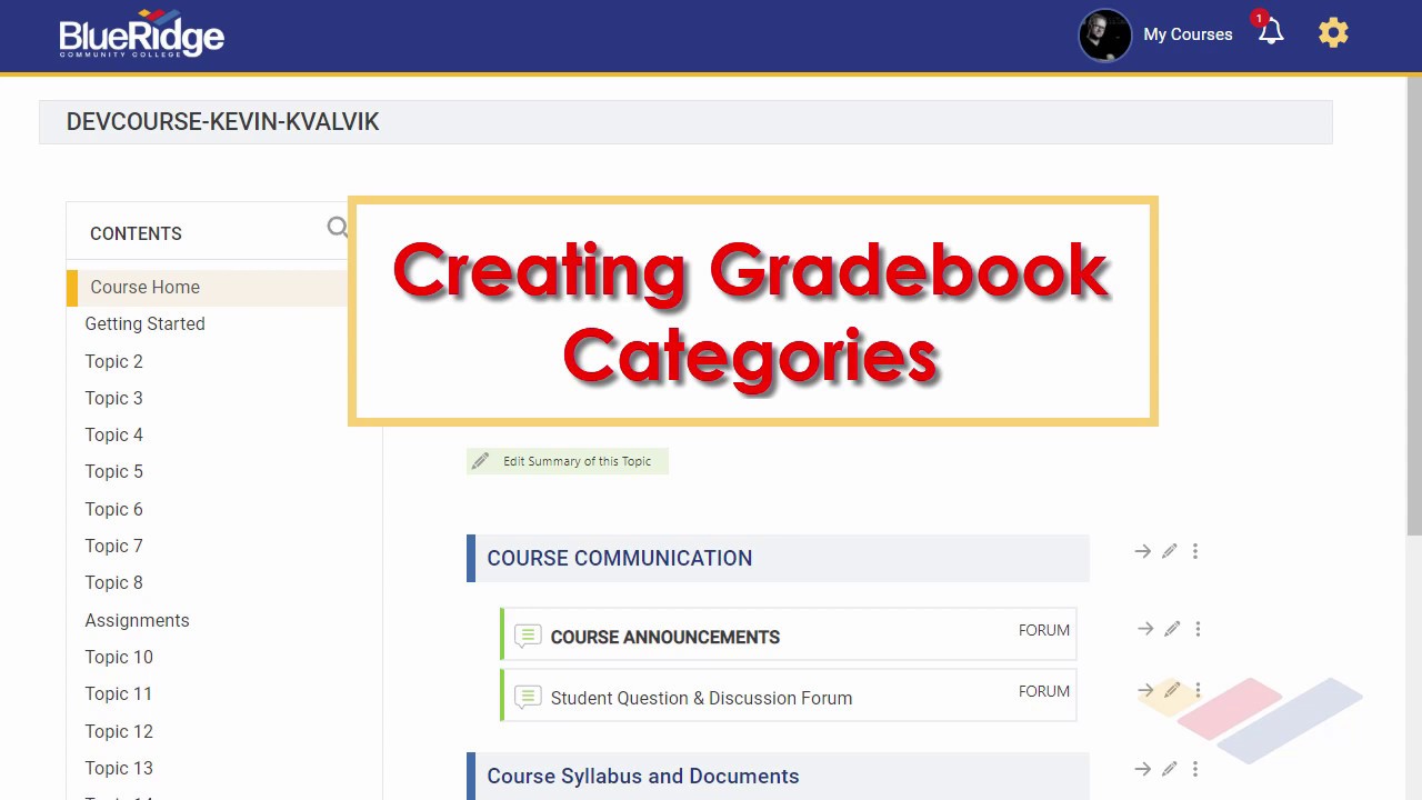 3 gradebook categories YouTube