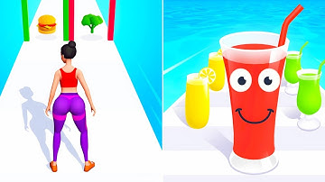 Satisfying Mobile Game 2023... Juice Run 3D vs Twerk Race 3D, All Levels / New Update