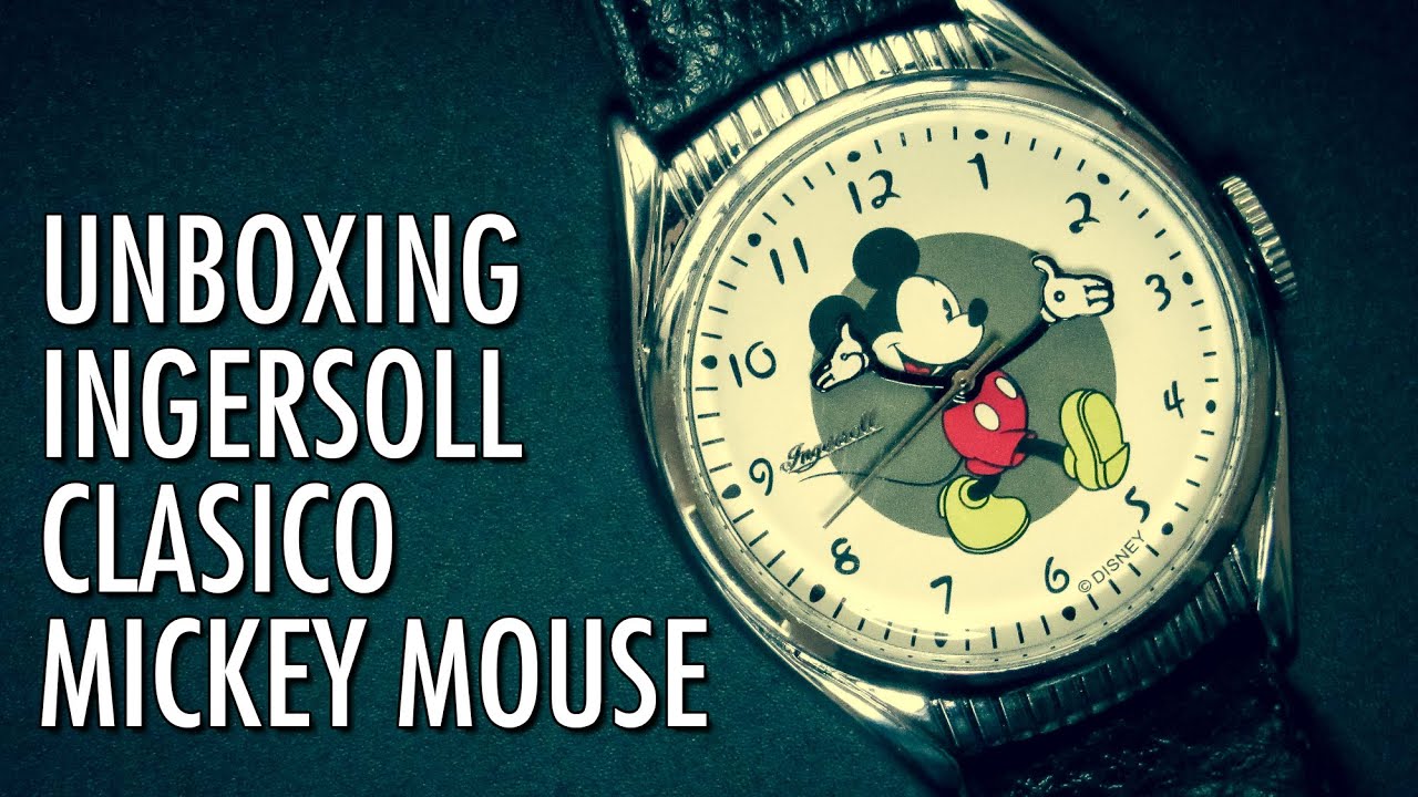 Unboxing Disney Ingersoll 26510U Mickey Mouse Reloj Estilo Vintage en Español