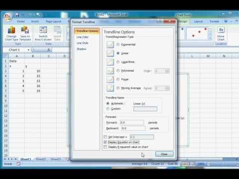 How To Display Equation On Chart In Excel