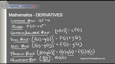Derivatives - Engineer In Training FE EIT Review