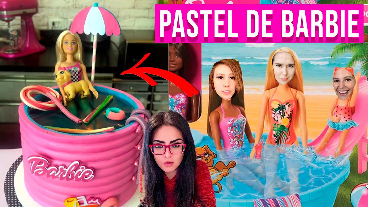¡PASTEL PISCINA DE BARBIE! 🎀 - COMPETENCIA VS @Marisolpink y @Caro Trippar