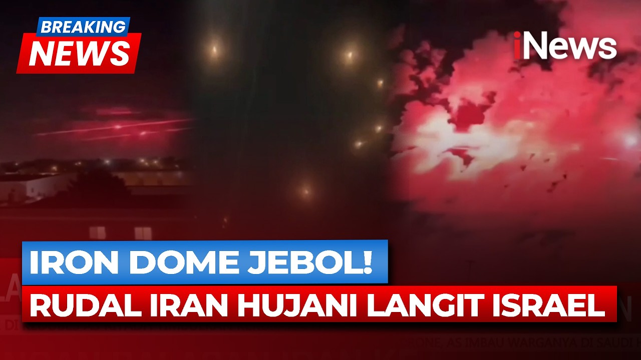 BREAKING NEWS IRON DOME JEBOL! Rudal Iran Hujani Langit Israel di Malam Hari