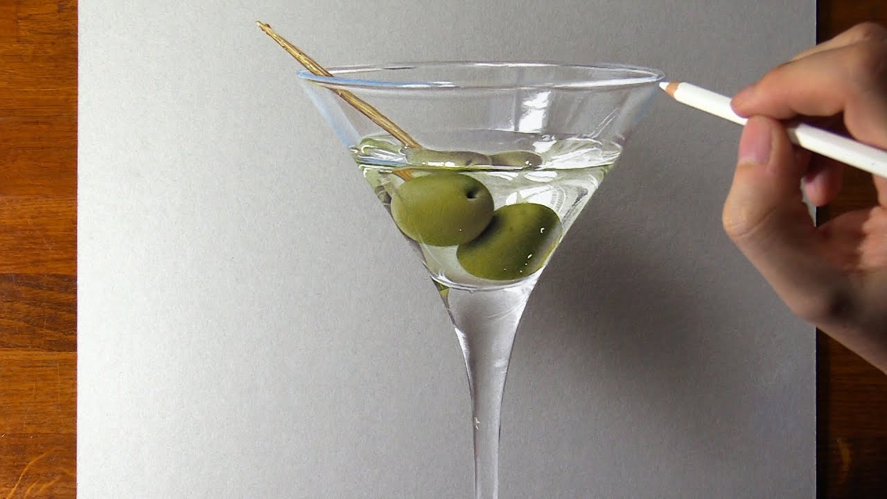 Drawing a Martini 🍸 3D Art