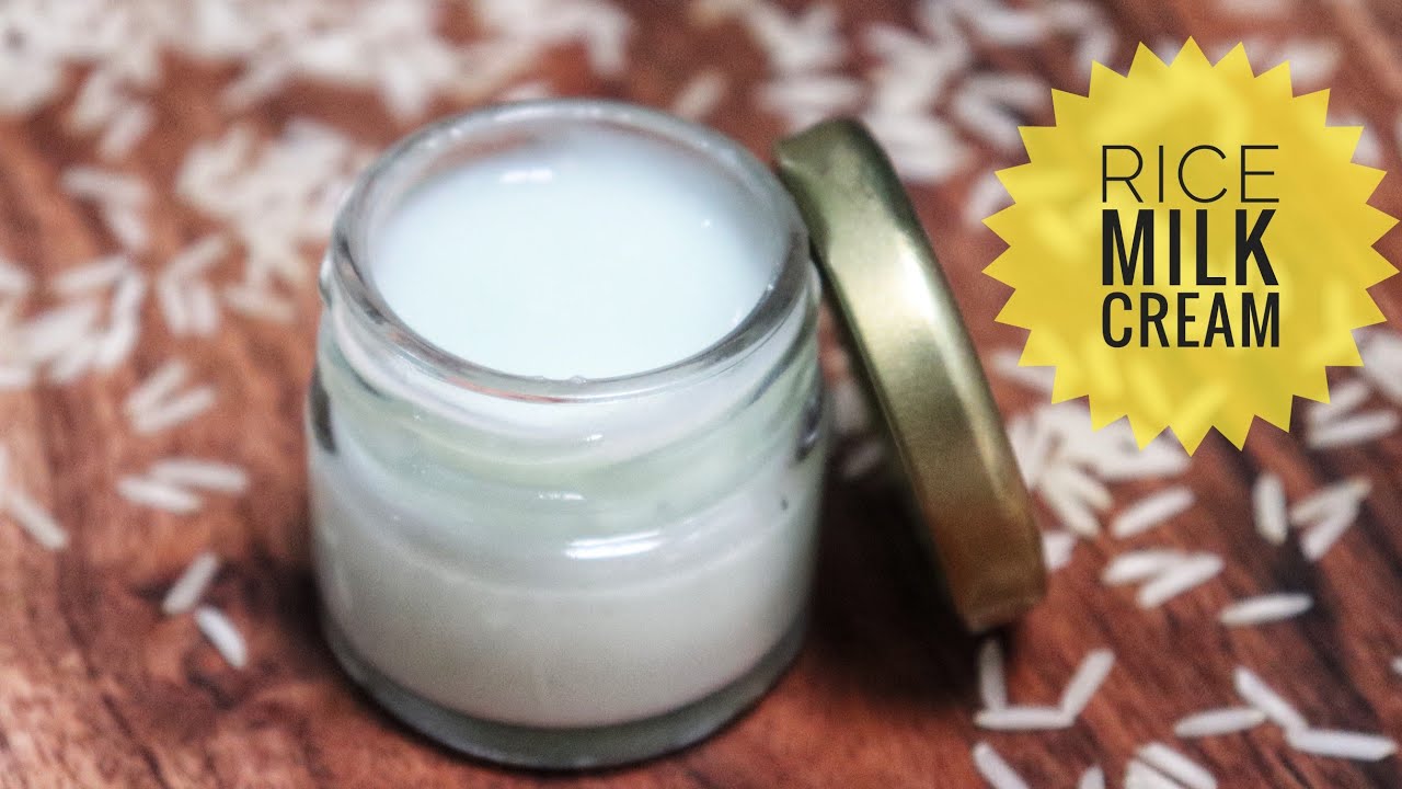 DIY Rice Milk Cream Anti aging cream at home Rice Milk Cream