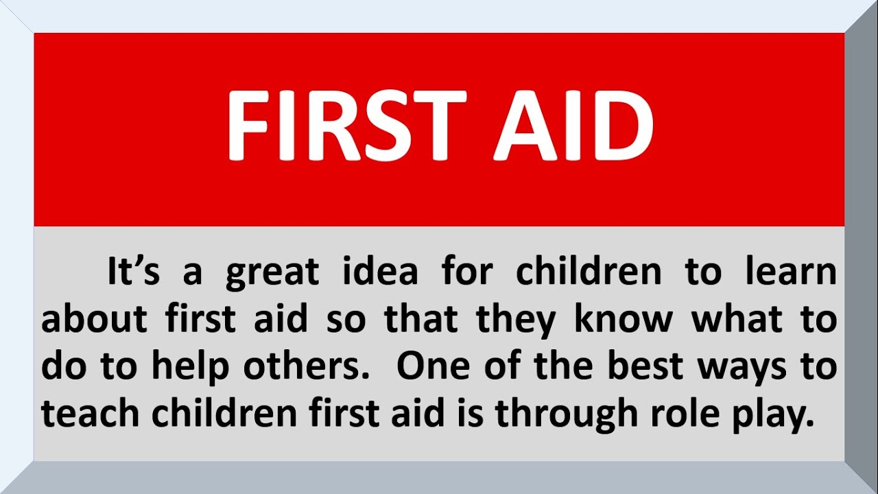 an essay on first aid